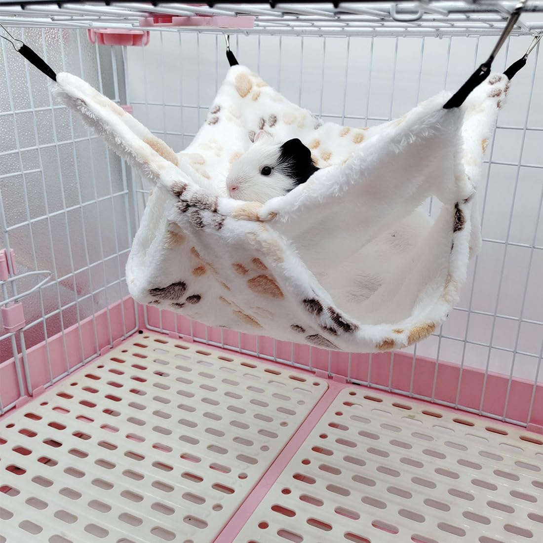 WeddHuis 1 Pièce Hamac pour Cobaye pour Ratons laveurs Petits Animaux Doux Chaud Flocon de Laine Animaux de Compagnie Accessoire de Cage Hamac pour Petits Animaux pour Dormir Hamster (Étoile)