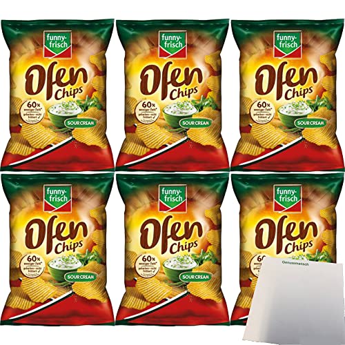 Funny Frisch Ofen Chips Sour Cream 6er Pack (6x125g) + usy Block