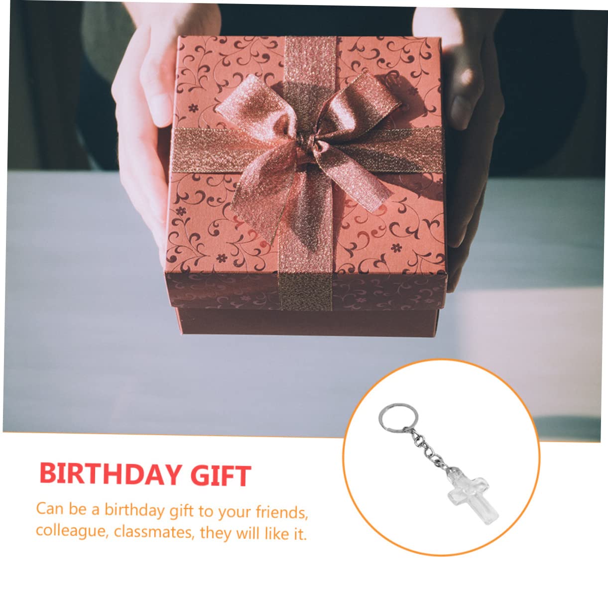 Portachiavi di cristallo IL Keychain chiave Keeychain religioso nome arredamento portachiavi cristalli pendenti per la decorazione Cristallo bianco