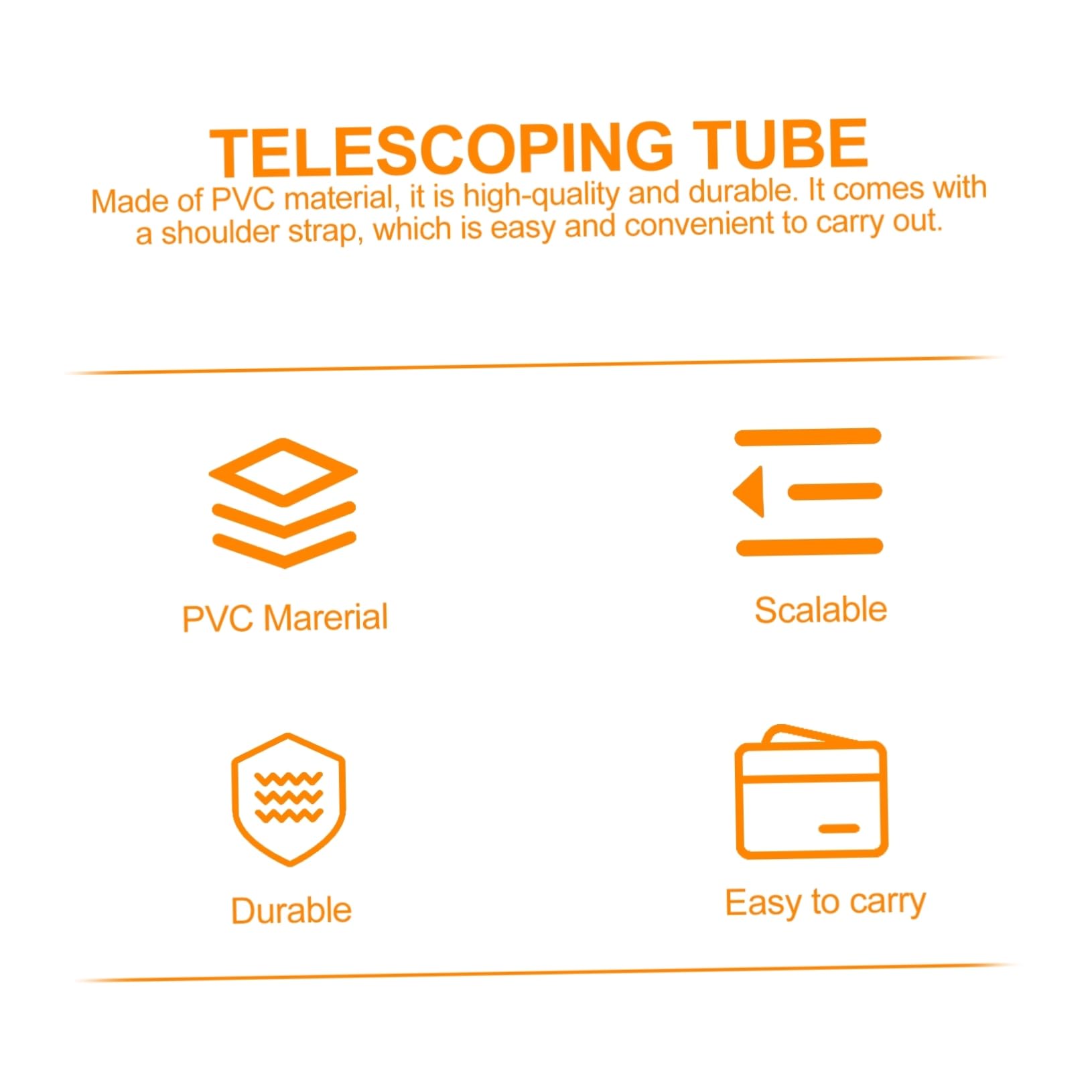 KONTONTY 2 Pcs Expandable Picture Tube for Storage Telescoping Plastic Tube Shoulder Strap