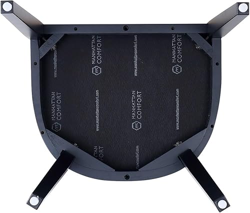 Miniatura 10 de Manhattan Comfort Gansevoort - Sillón de comedor de piel sintética de 19.5 pulgadas, color crema