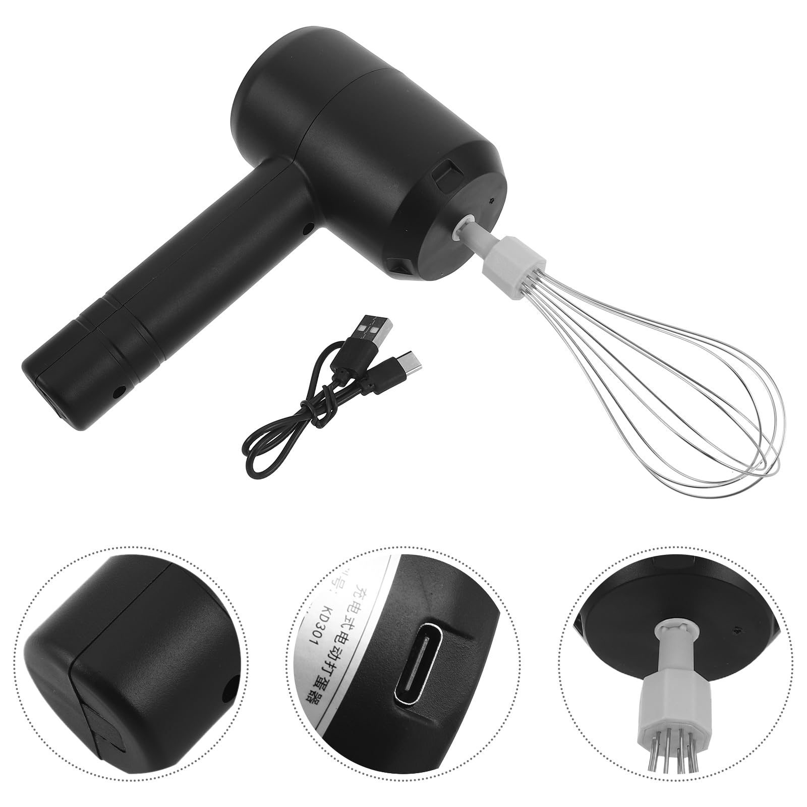 BESTYASH Miscelatore Elettrico per Tintura Chioma 20w Plastico Nero, Mescolatore Uniforme per Creme Coloranti, per Saloni e Uso Domestico