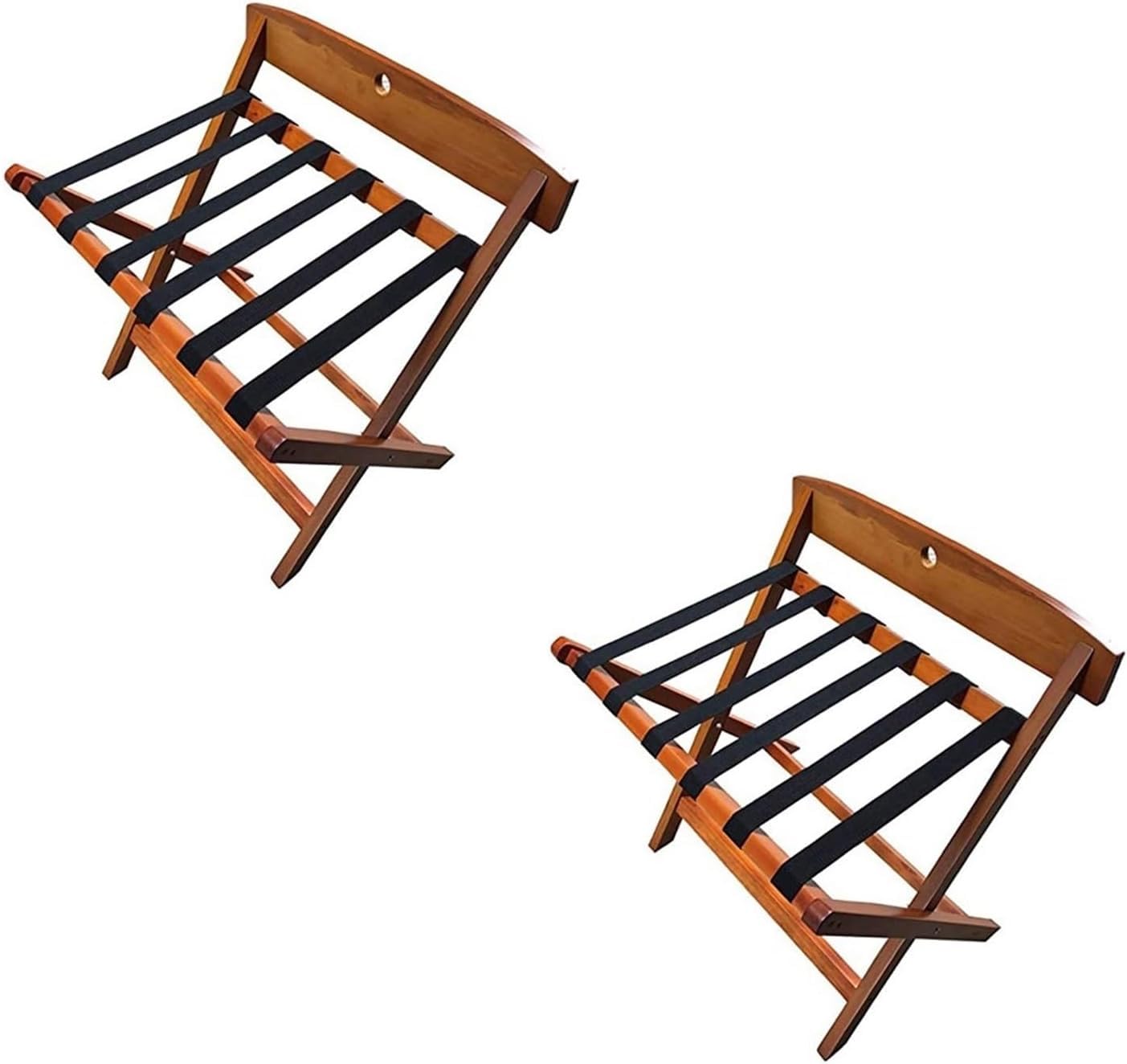 MSHGSKU Luggage rack Suitcase Stand - Wooden Folding Luggage Rack