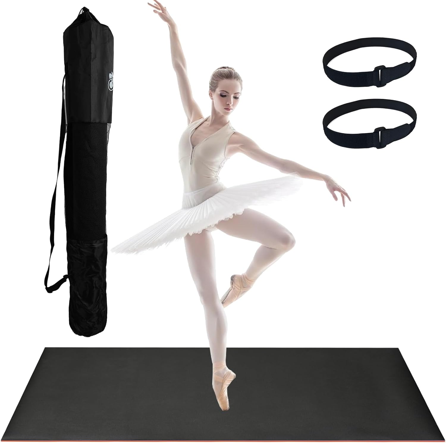 Portable Dance Floor Mat - Marley Dance Floor, 4.5mm Thick Non-Slip PVC Dance Flooring for Ballet and All Dance Styles – Perfect for Home, Studio, and Events