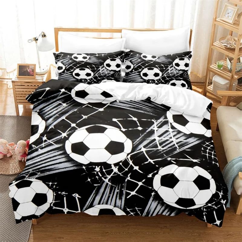 Housse de couette 140x200 football le cadeau idéal pour décorer une chambre de garçon