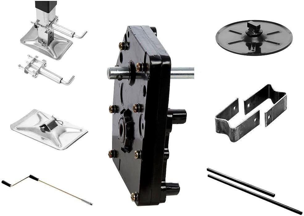 Stromberg Carlson Trailer Gearbox for 5th Wheel Landing Gear – RV Landing Gear Box Compatible with Venture, Lippert and Pac Rim Landing Gear Jacks - Aluminum Housing