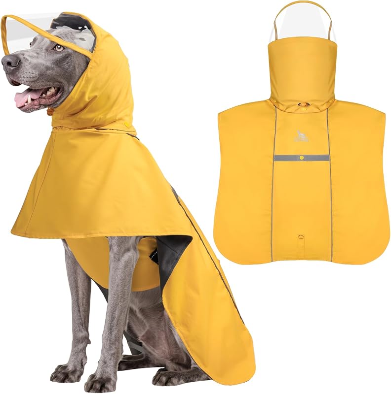 Capa de Chuva Impermeável para Cães WINGOIN com Capuz Removível DRC01-YL-2XL