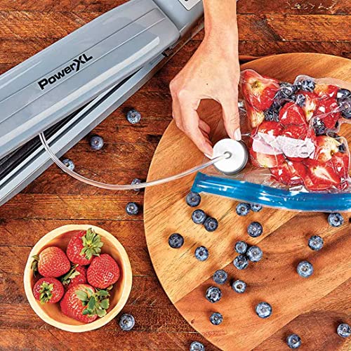Foto von PowerXL Duo NutriSealer - Vakuumiergerät – Vakuumierer – Folienschweißgerät - Lebensmittel bis zu 5x länger frisch - vakuumiert, versiegelt & wiederversiegelt