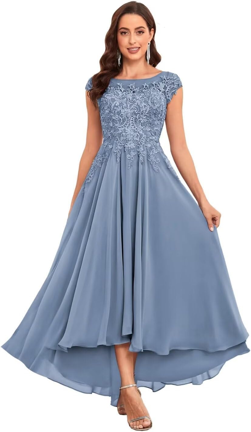 Mother of The Bride Dresses for Women 2025 Formal Evening Dresses Tea Length Gown Chiffon Formal Wedding Guest Dress