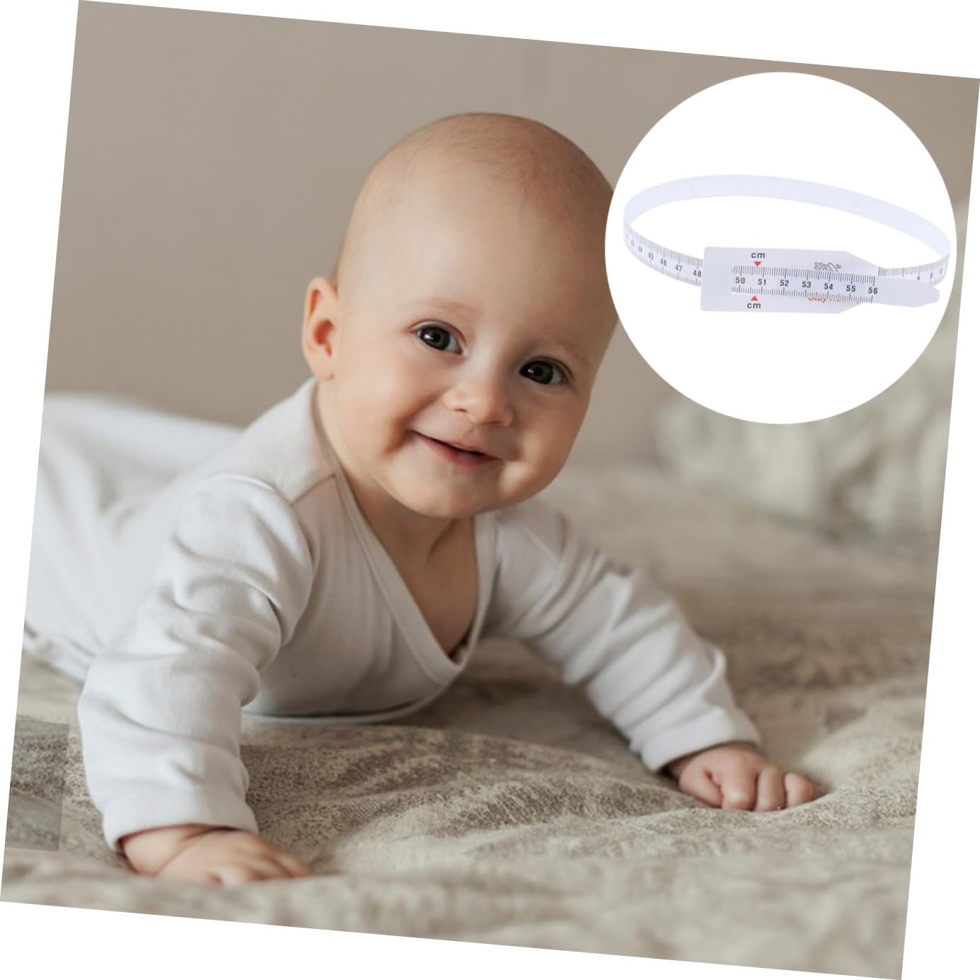 Cabilock Rubans à Mesurer la Circonférence en Plastique Blanc Lot de 6 pour Mesurer Tour de Tête et Bras Flexibles et Pratiques Mètre Ruban pour Bébé
