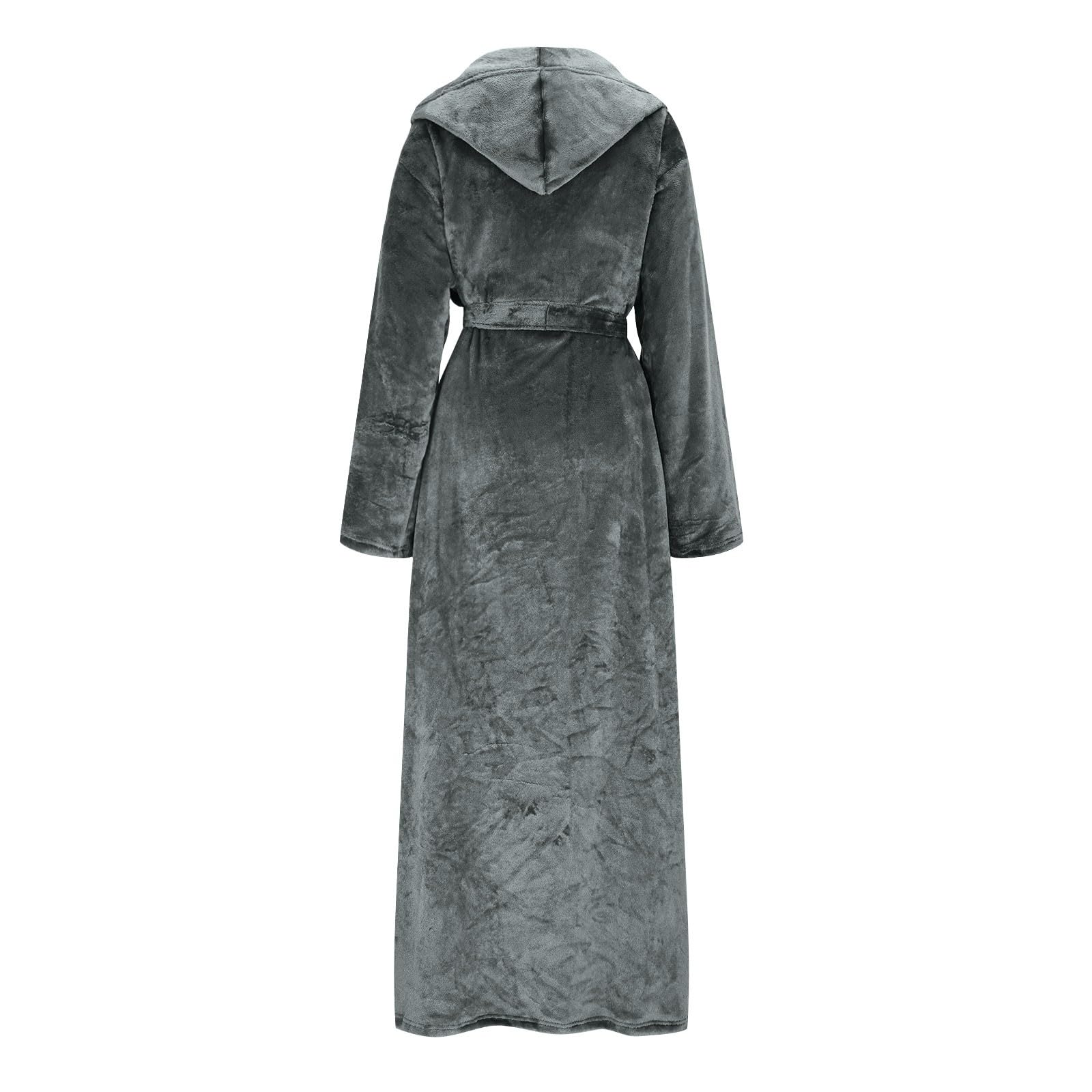 Accappatoio Donna In Flanella Con Cappuccio E Tasche Vestaglia Invernale | Kimono Con Cintura Regolabili Loungewear A Manica Lunga Camicia Da Notte Donna Comoda Pesante Caldo Sleepwear Loungewear