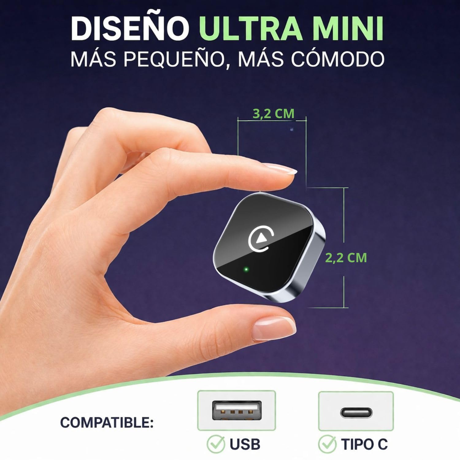 Carplay Inalambrico Android Auto Inalambrico Adaptador Carplay Inalambrico Car Play Android Auto Adaptador Inalambrico Carplay, Coches a Partir de 2014【Nueva Version 2026 】 - 2