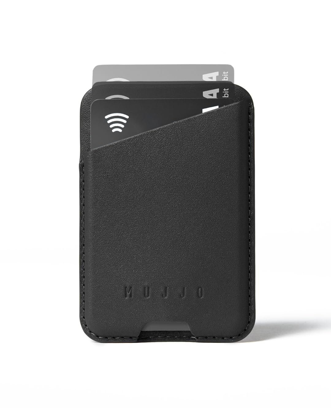 Full Leather Magnetic Wallet for iPhone - Three-Card Easy-Access Design - Made From Luxurious Leather & Microfiber - Slim, Secure Design - Black