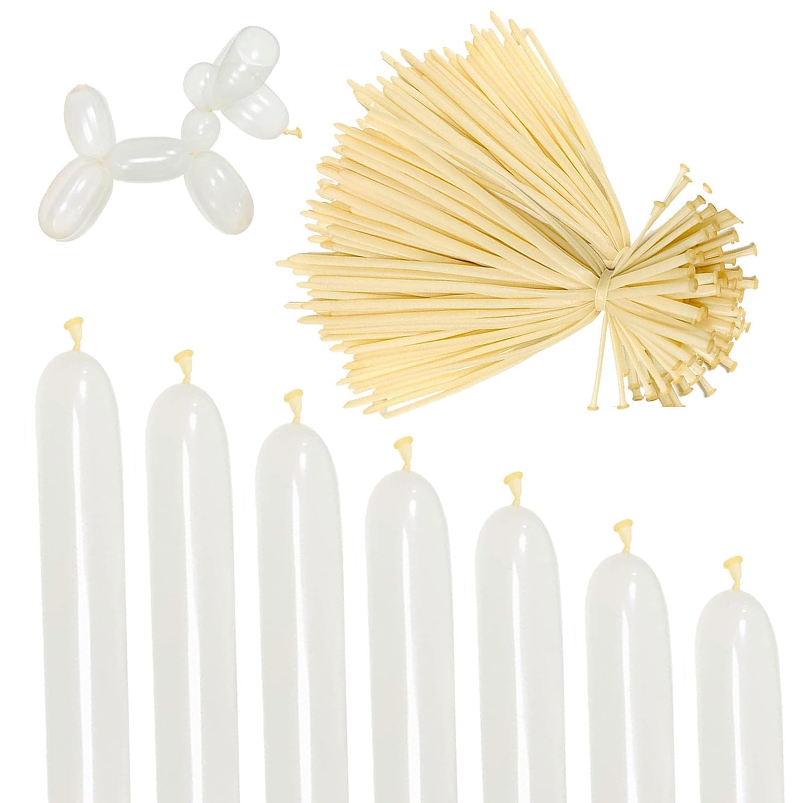 200Pcs 260q Long Balloons Clear Modelling Balloons,Clear Balloons Screwing Animal Balloons Long Latex Balloons for Party Wedding Twisting Balloons for Beginners Making.