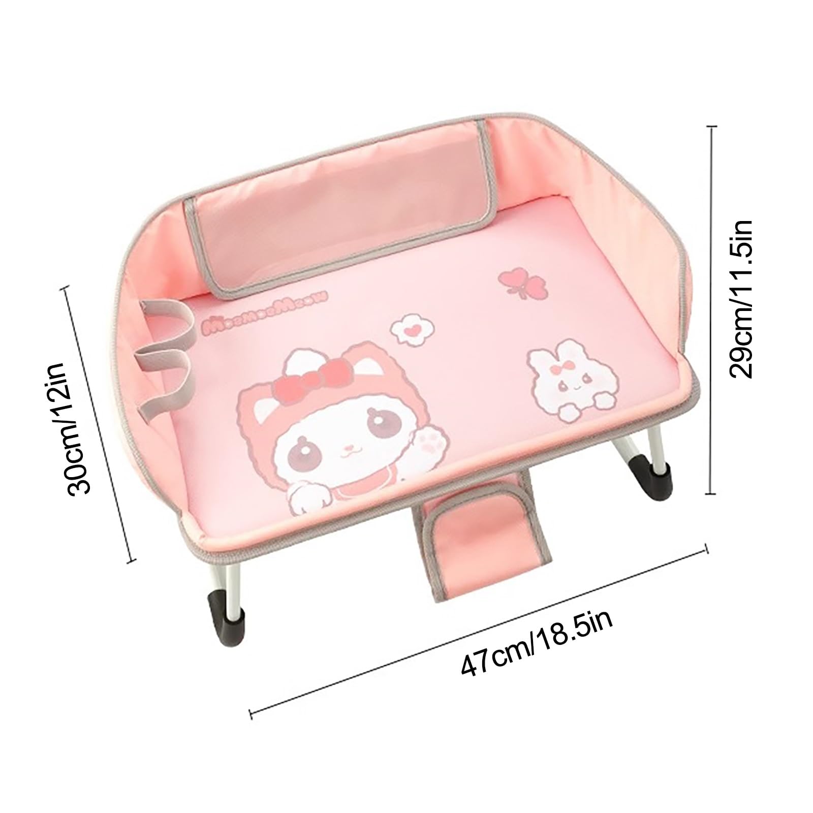 Organizer per seggiolino Auto con Spallacci Regolabili in Lunghezza, Auto Organizzatore Kick Mats Impermeabile Sedile Posteriore, Organizer per sedili Posteriori con(Pink)