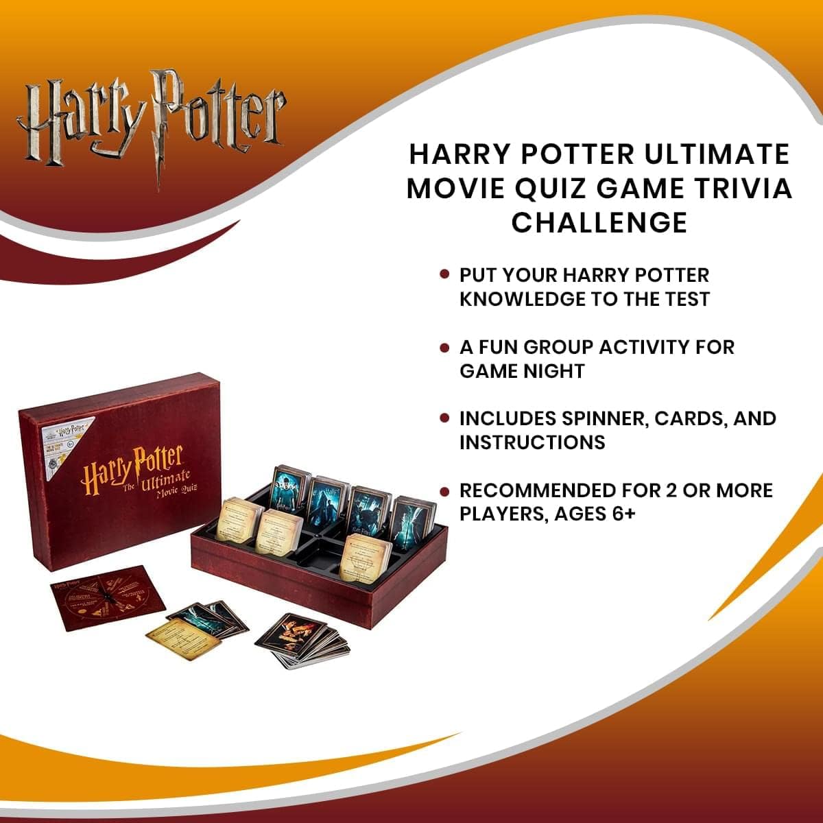 Paladone Ultimate Harry Potter Movie Quiz, Officially Licensed Trivia Game with 1600 Questions