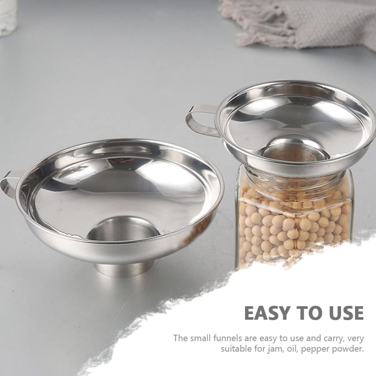 COLLBATH 2 Sets Mini-trichter Aus Edelstahl Für Die Küche Trichter Zum Abfüllen Von Gewürzflaschen Umfüllen Von Marmelade Und Flüssigkeitsabgabewerkzeugen 5 Stück * 2