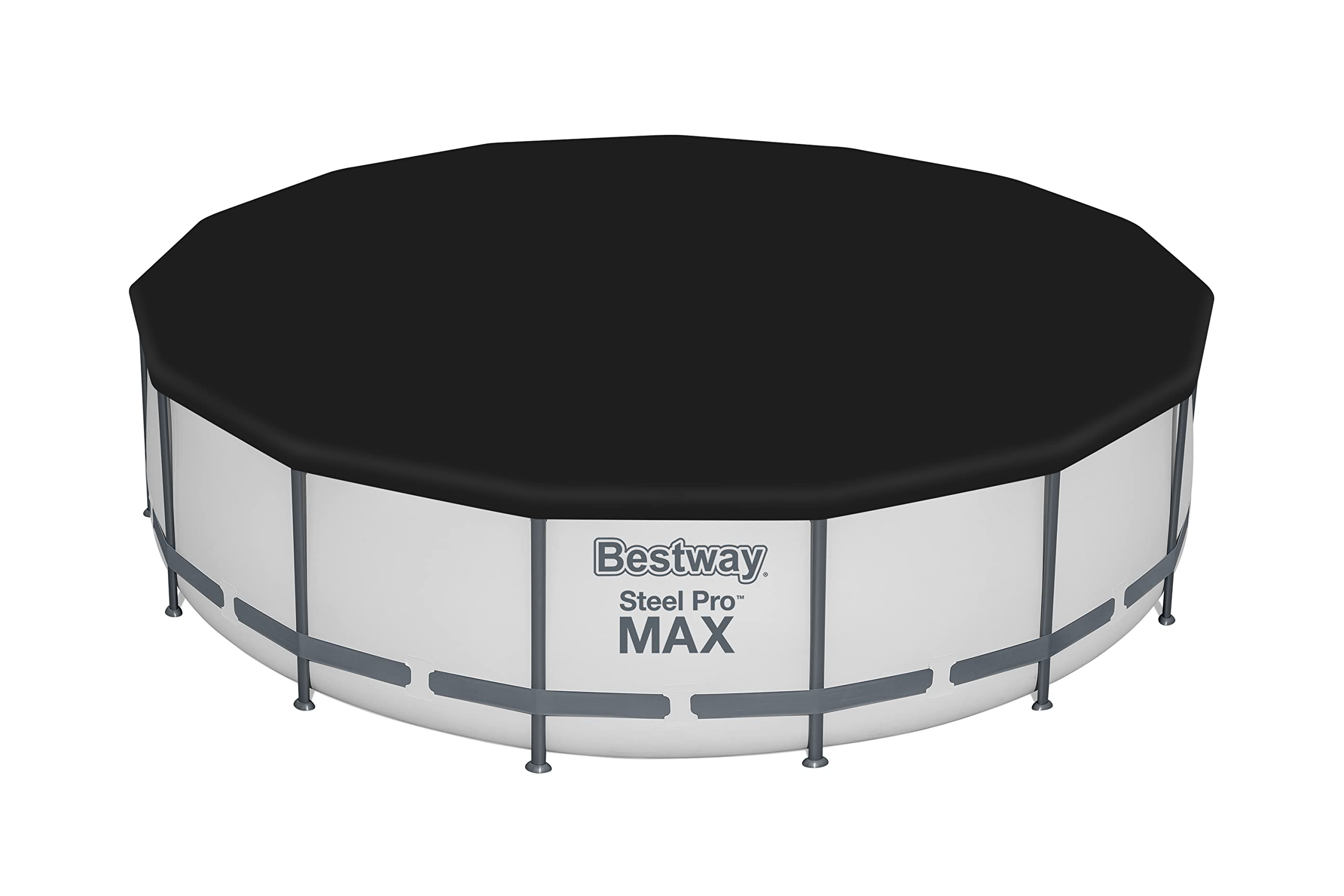Bestway - Piscine Hors Sol Ronde 457x107cm Structure Anticorrosion, Liner 3 Épaisseurs, Pompe, Échelle & Bache Piscine Incluses - Piscine familiale Jardin Baignade Canicule