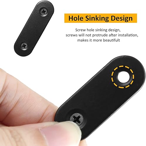 Miniatura 3 de 16 juegos de soporte recto de placa plana de acero inoxidable de 3 pulgadas, soportes de metal de 3.150 in, placa de reparación con tornillos para