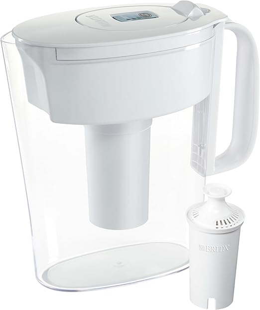 Brita Metro Water Filter Pitcher, BPA-Free Water Pitcher, Replaces 1,800 Plastic Water Bottles a Year, Lasts Two Months or 40 Gallons, Includes 1 Filter, Kitchen Accessories, Small - 6-Cup Capacity