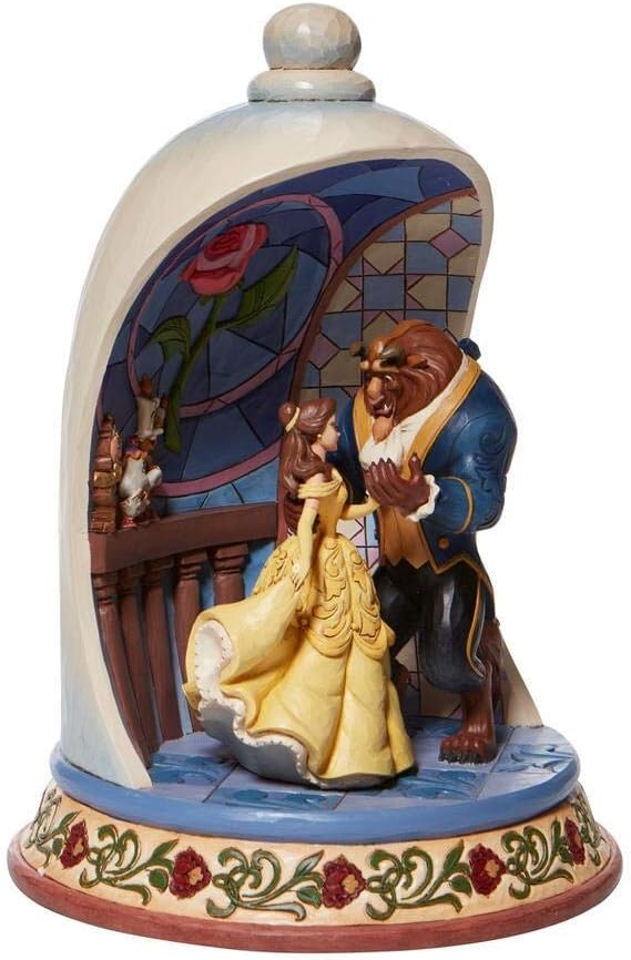 Enesco Disney Traditions Beauty and The Beast Rose Dome Figurine : Home & Kitchen