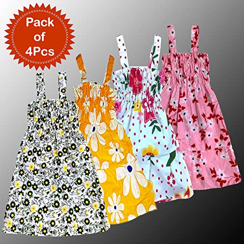 Image of Lukup Cute Stylish Girls Frocks & Dresses (Set of 4 PCS)