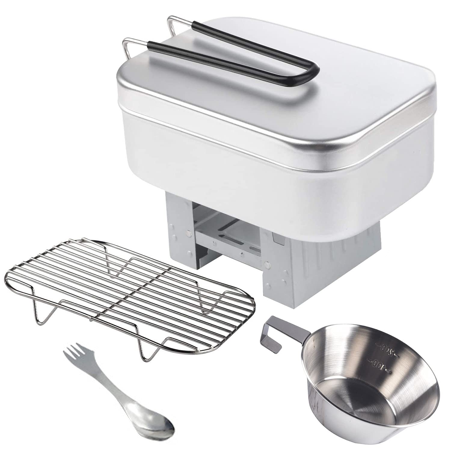 Amazon.co.jp: メスティン シェラカップ はんごう キャンプ 蒸し網付き