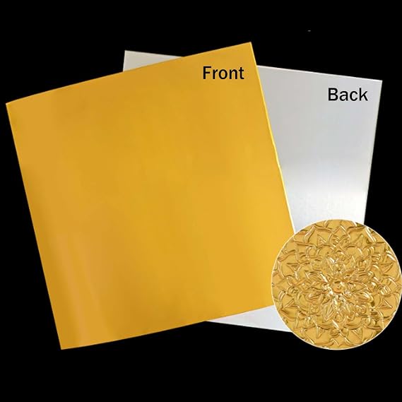 Embossing Foil, 15 Pack Metal Embossing Foil Sheets, 0.07mm Thick Gold/Silver Christmas Art Embossings Tin Foils Sheet for Engraving, Stamping, Painting, Scrapbooking & Handcraft (Silver Set)
