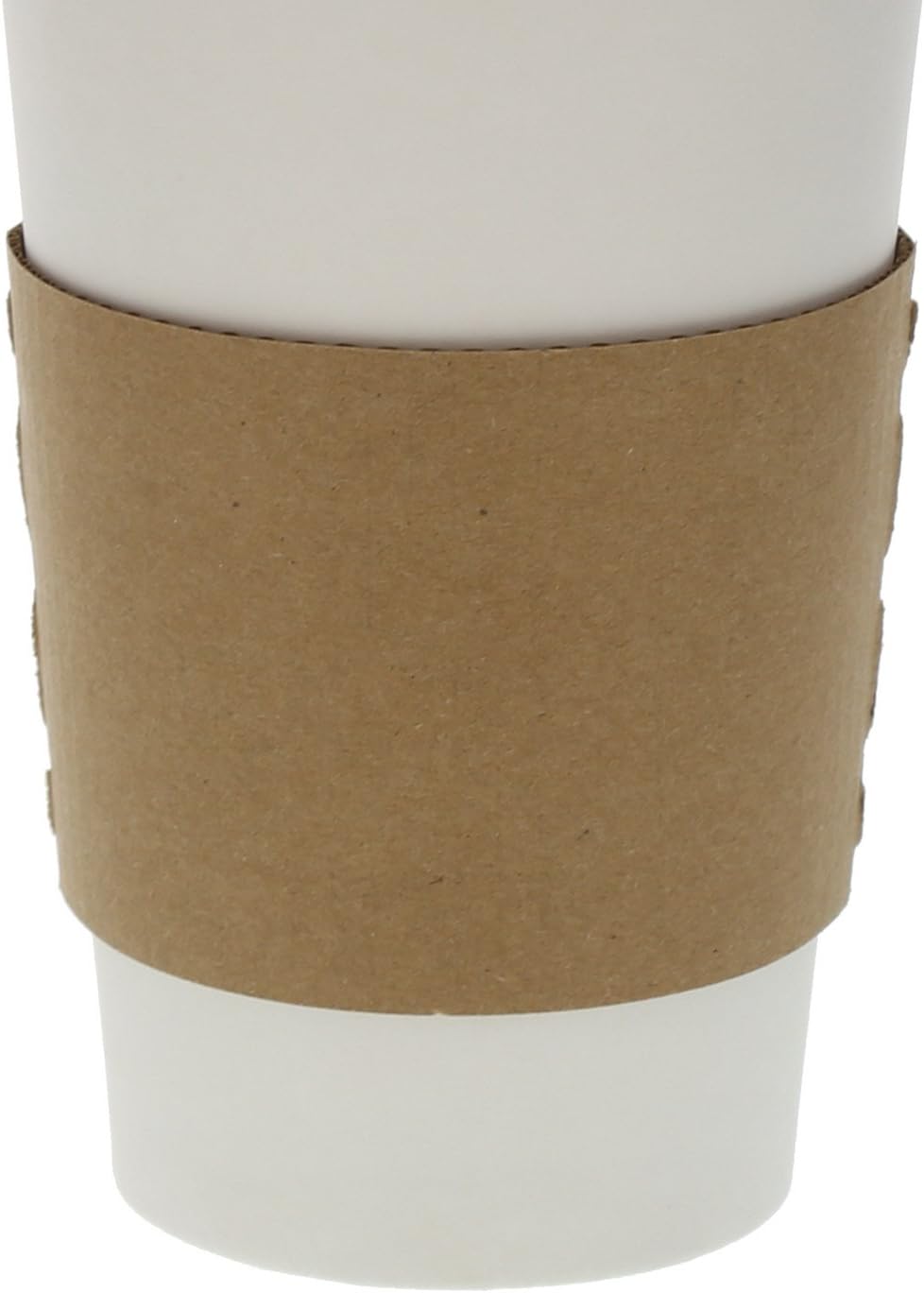 Primeware AmerCareRoyal Kraft Hot Cup Coffee Sleeves, Case of 1000-80% Recycled Fiber, Caution Hot Warning, Disposable & Protective, Fits Standard Cups