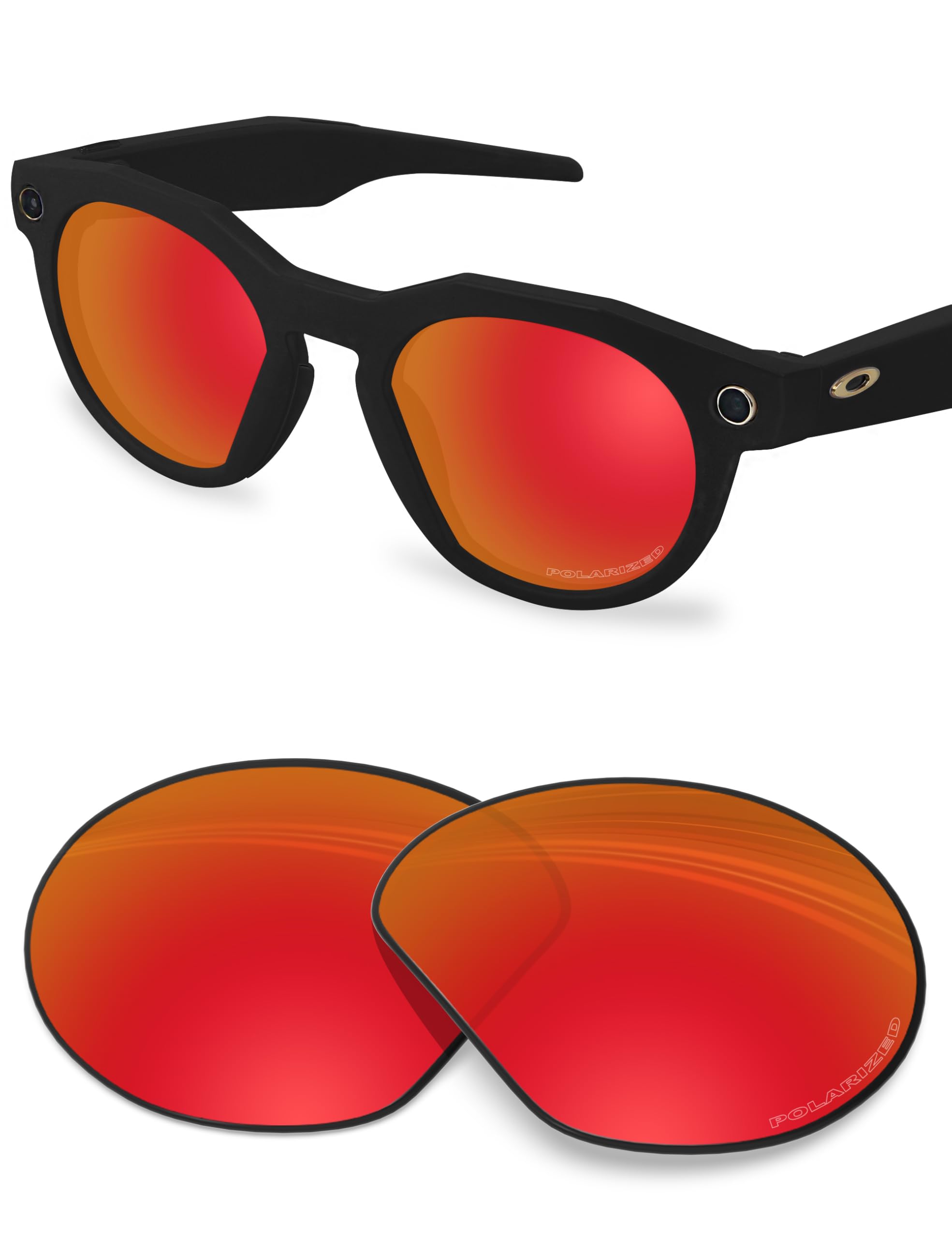 BLAZERBUCK Lente de repuesto polarizada antisal para Oakley Meta HSTN OW8002-51 mm, tinte óptimo y visión clara
