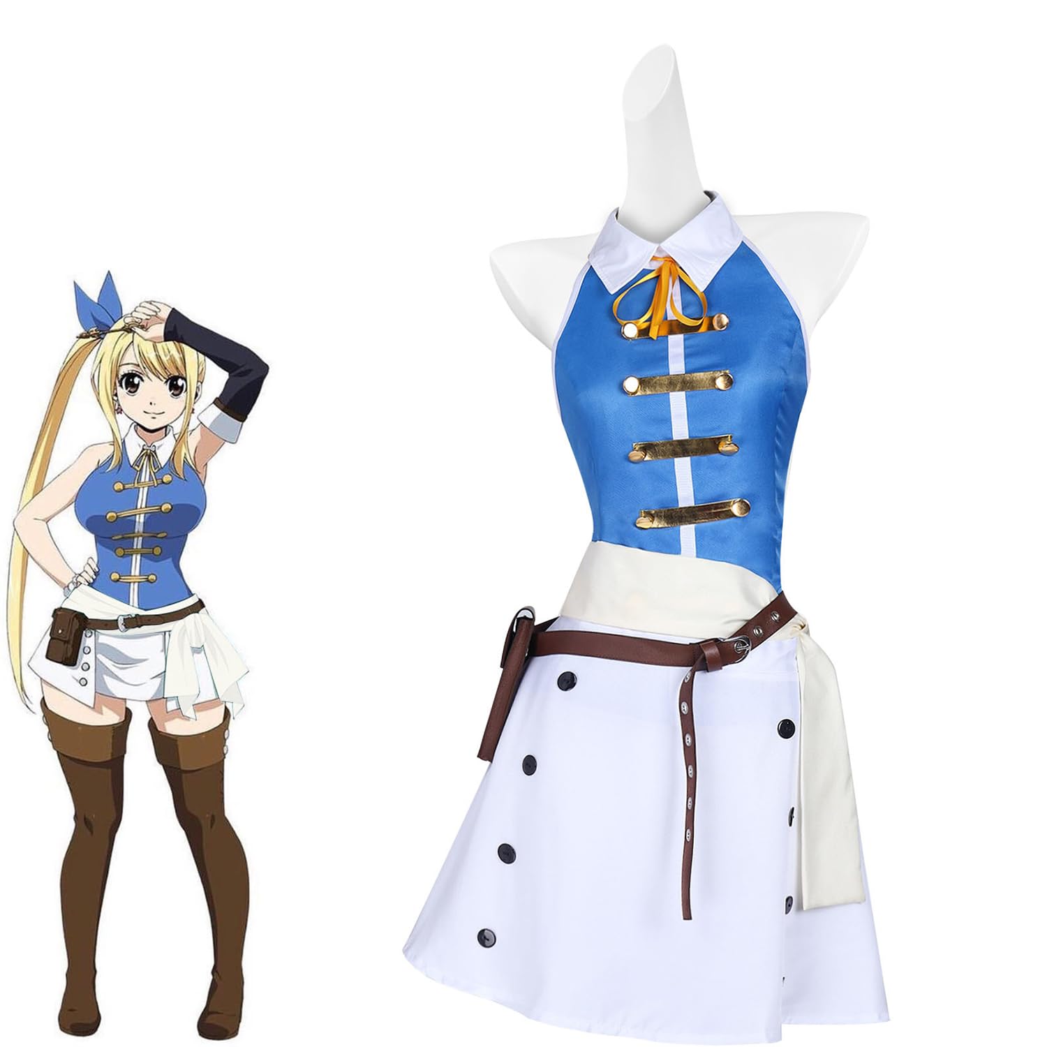 Amazon | FAIRY TAIL 100年クエスト ルーシィ コスプレ衣装 日常服