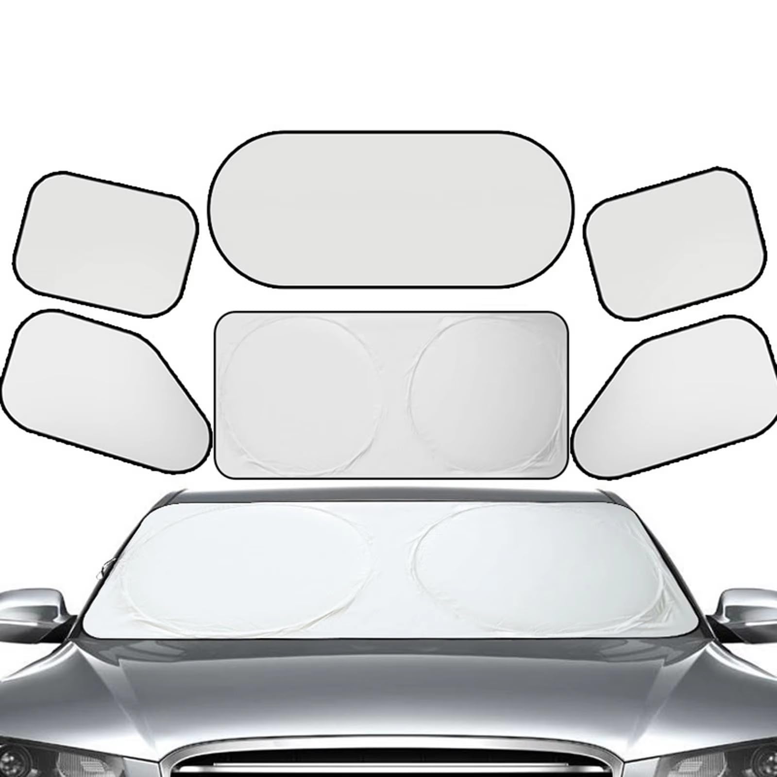 Parasole 6 Pezzi Tendine Parasole Per Auto Tendine Parasole Oscuranti La Privacy Visiera Parasole Con Ventose Viaggio Cambio Vestiti Camion Pisolino Parasole Auto
