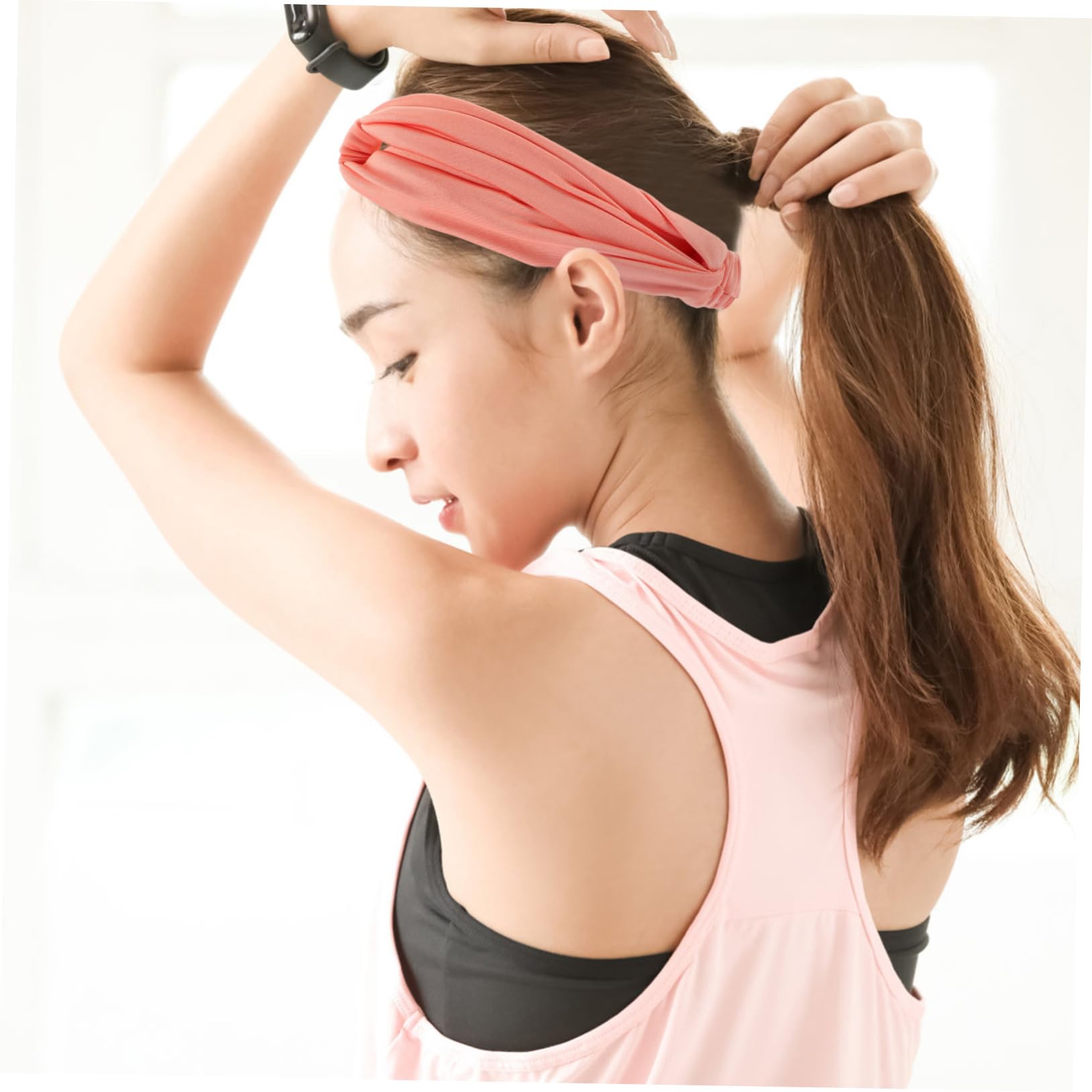 5 Uds Diadema Deportiva Cómoda Banda para El Sudor Suministros para Banda para El Cabello Bandana Accesorios De Yoga Pompones para El Cabello Accesorios De Baloncesto Banda para