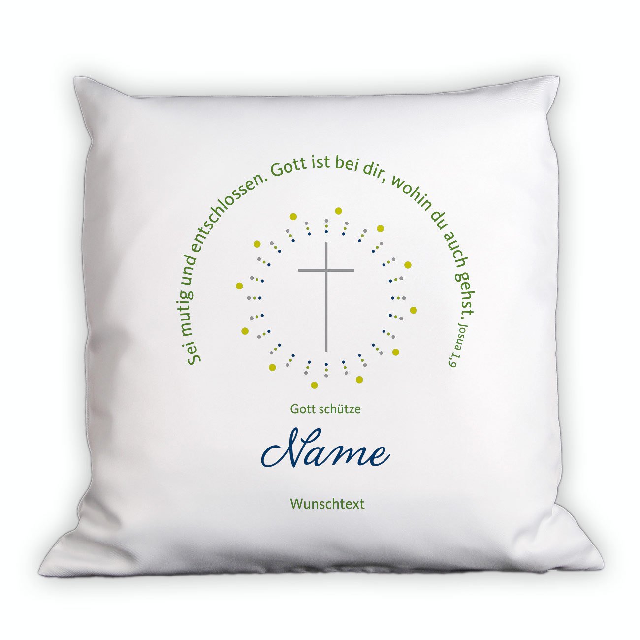 Zierkissen 40x40 Cm Mit Arche Noah Motiv – Personalisierbar Mit Namen & Datum, Perfekt Als Taufgeschenk