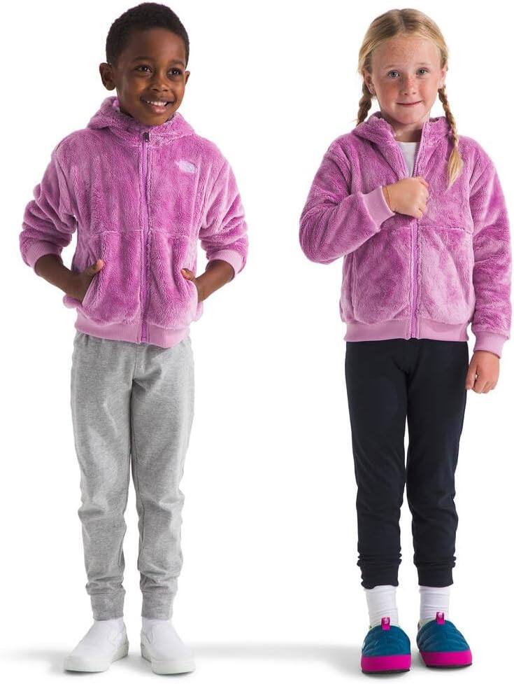 THE NORTH FACE Kids' Osito Full Zip Fleece Hoodie | Recycled Polyester Fleece Jacket With Ribbed Cuffs & Hem