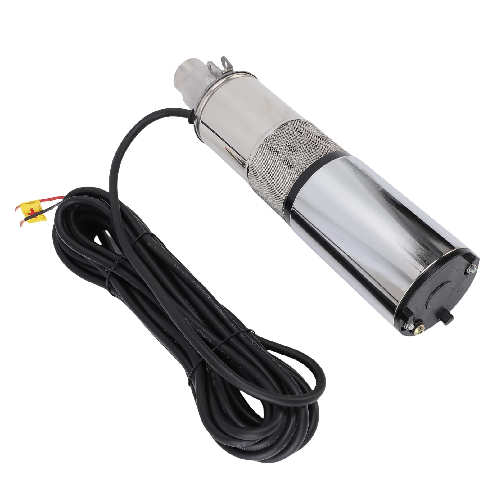 Topiky Bomba Sumergible de Pozo Profundo, Bomba de Tornillo Solar de Cabezal de 40 M de Flujo de 1,2 M³/h para Riego, de Acero Inoxidable de 24 V CC con Cable de Alimentación de 32,8 Pies