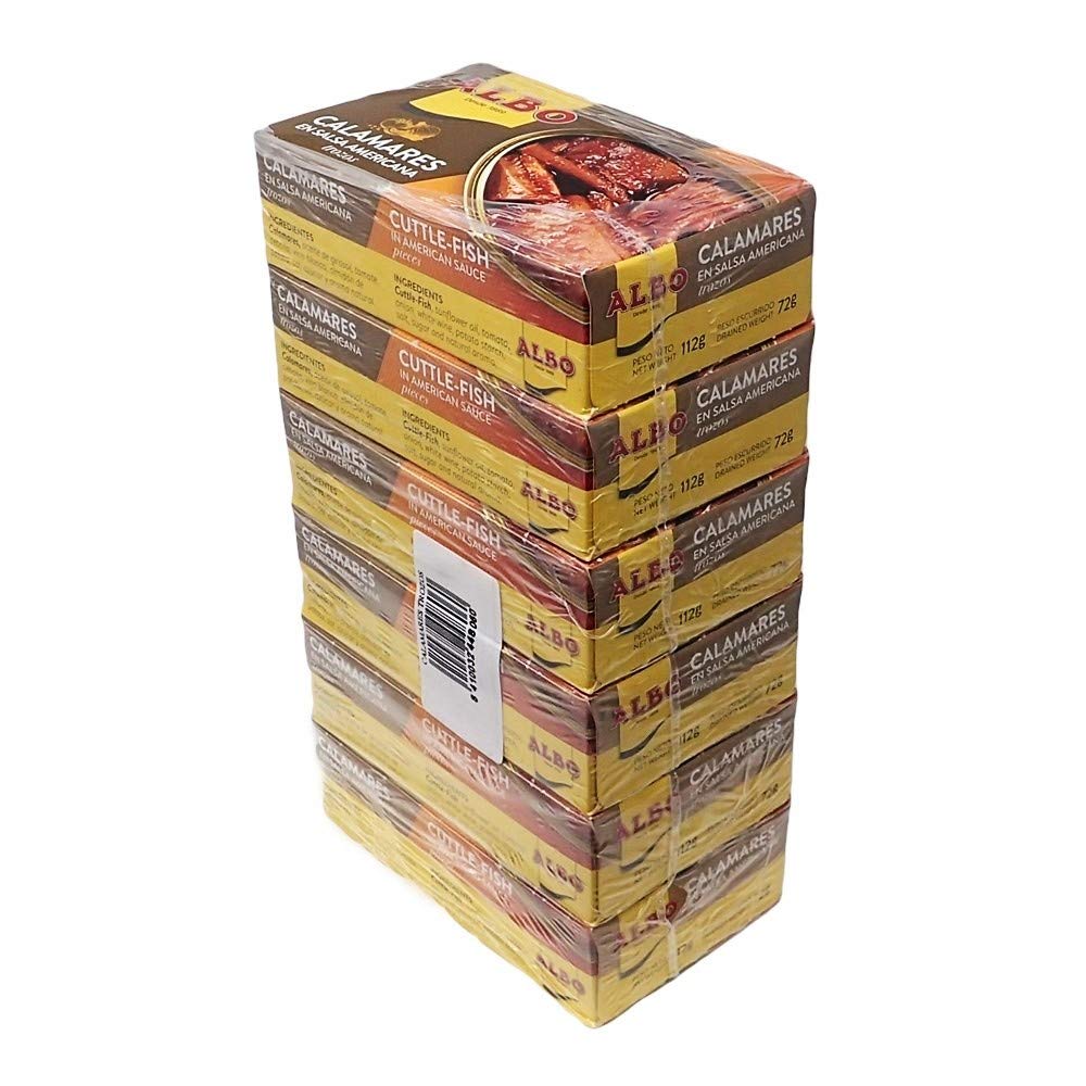 Albo Calamars à l'Amérique Chunk - 112G Neto - Paquet de 6 unités