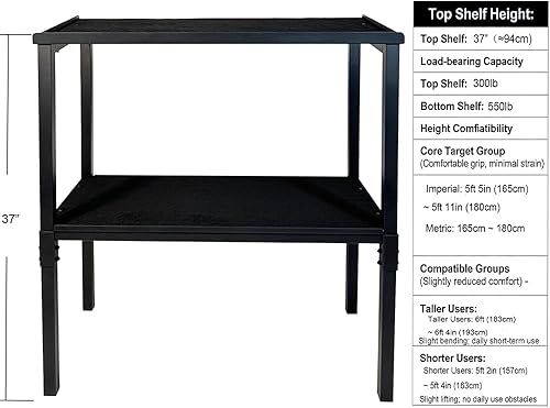 Miniatura 6 de Commercial Heavy Duty Adjustable Dumbbell Stand & Kettlebell Stand, Adjustable Dumbbell Weight Rack, Kettlebell Storage Rack, Weight Rack for