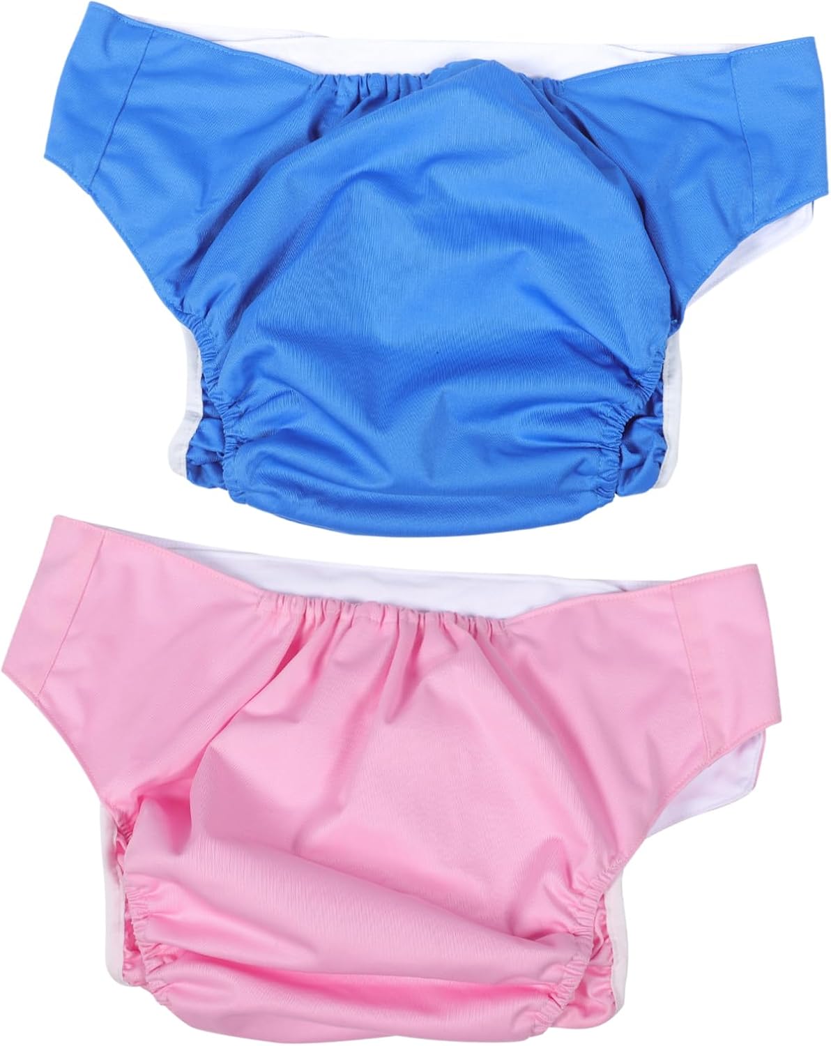 Cloth Diaper Pants Blue Reusable Adult 2 Pcs Adjustable Waist