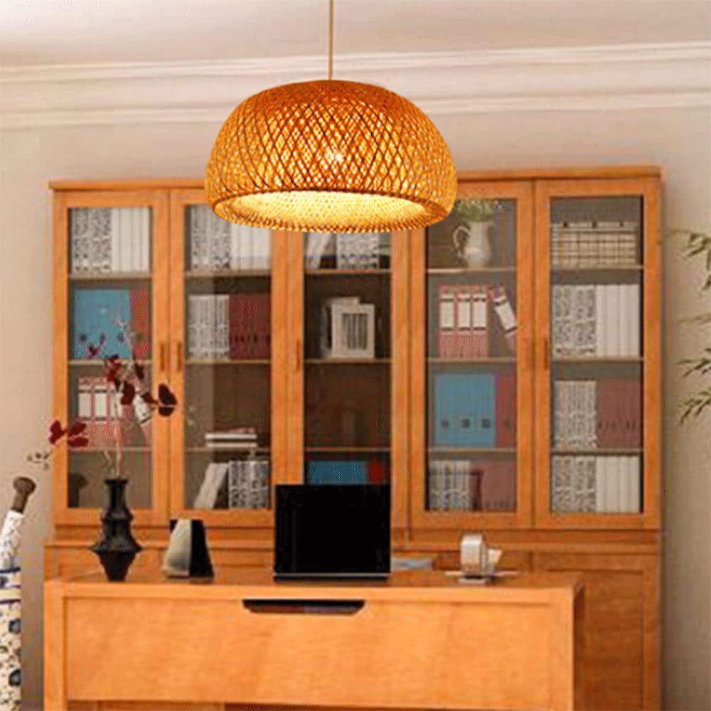 Lampadario Pastorale in Vimini, lampadario a Sospensione, Decorazione retrò Cava, Paralume a Nido d'uccello per Isole Cucina, Sala da Pranzo, Soggiorno