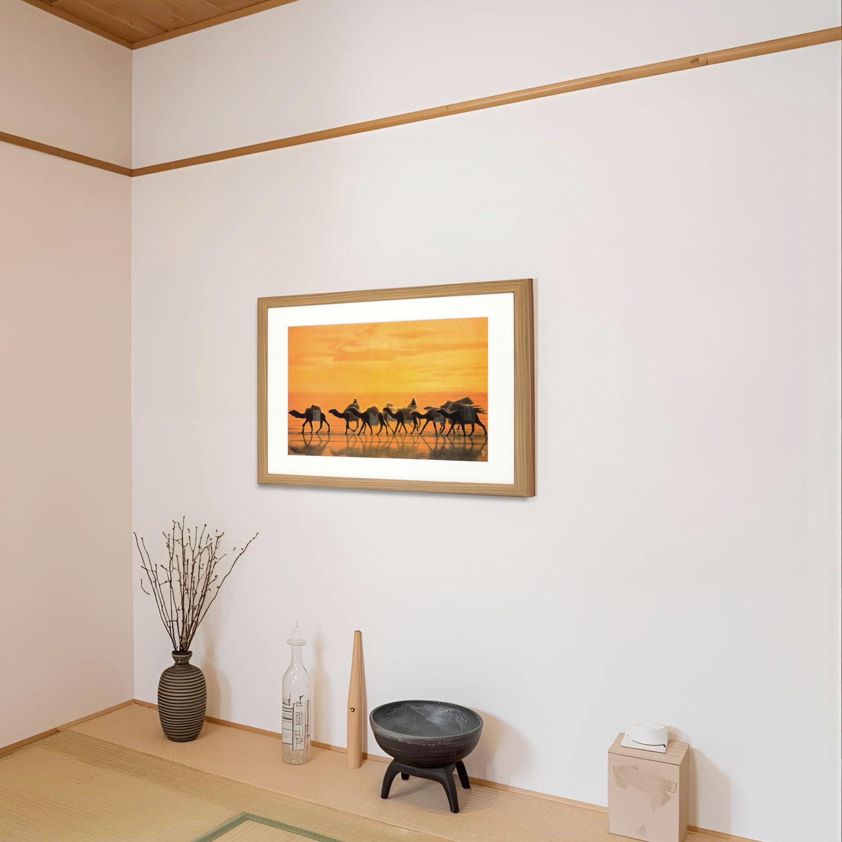 Amazon.co.jp: アートショップ フォームス 平山郁夫「流沙浄土変」日本