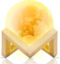 Luminária de Cristal de Sal do Himalaia, Base de Madeira Branca, Luz Ambiente, Decorativa para Casa