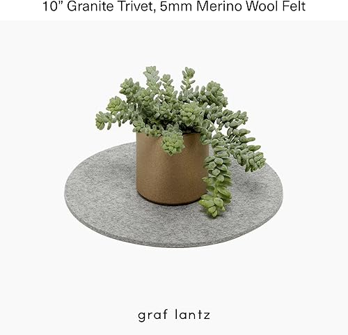 Miniatura 4 de Graf Lantz Salvamanteles para ollas calientes fieltro de lana merina 100% protector contra el calor. Ideal para sartenes y platos chisporroteantes.