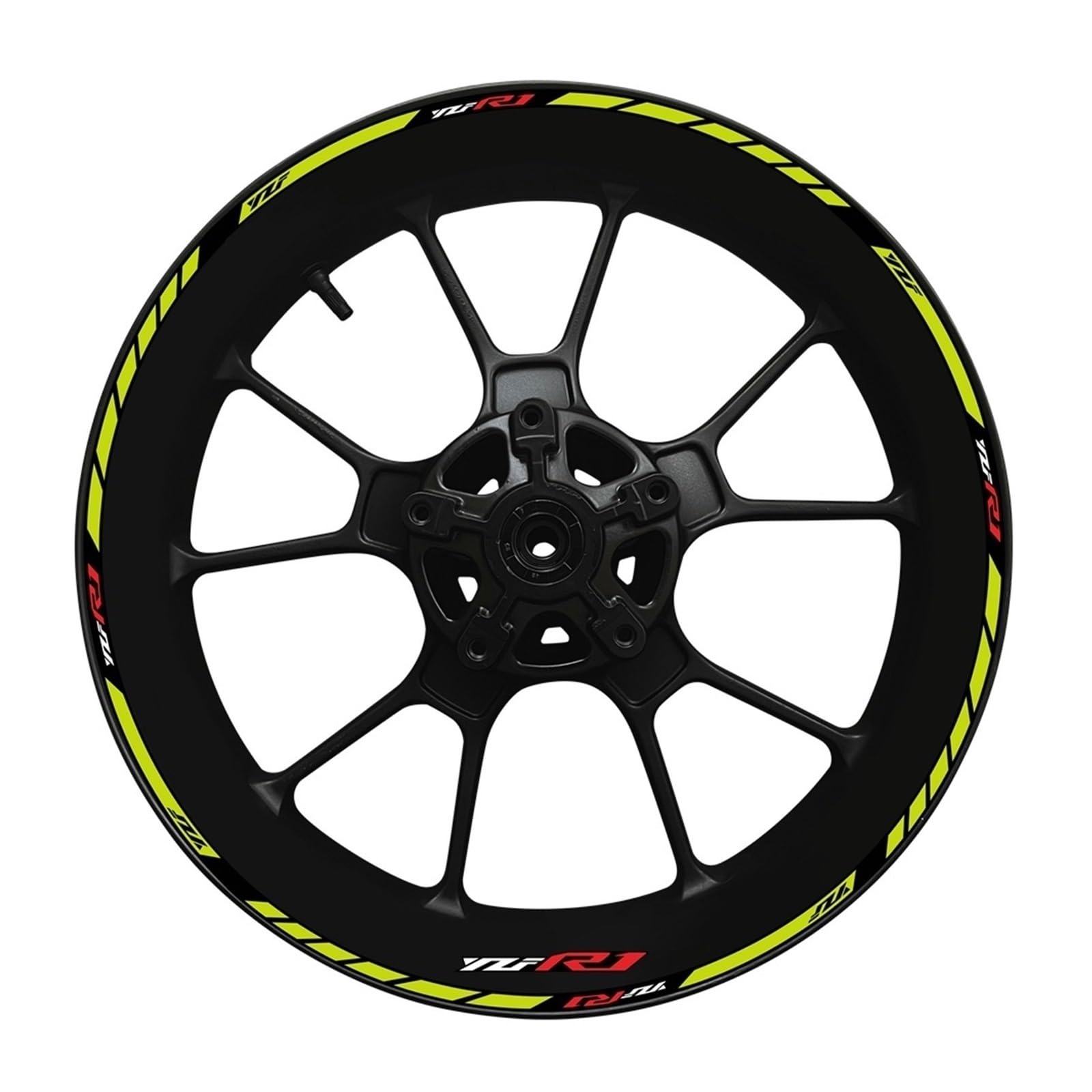 Motorcycle Thickened Edge Outer Ring Reflective Sticker Stripe Wheel Decals for Yamaha YZF R1(Color4)