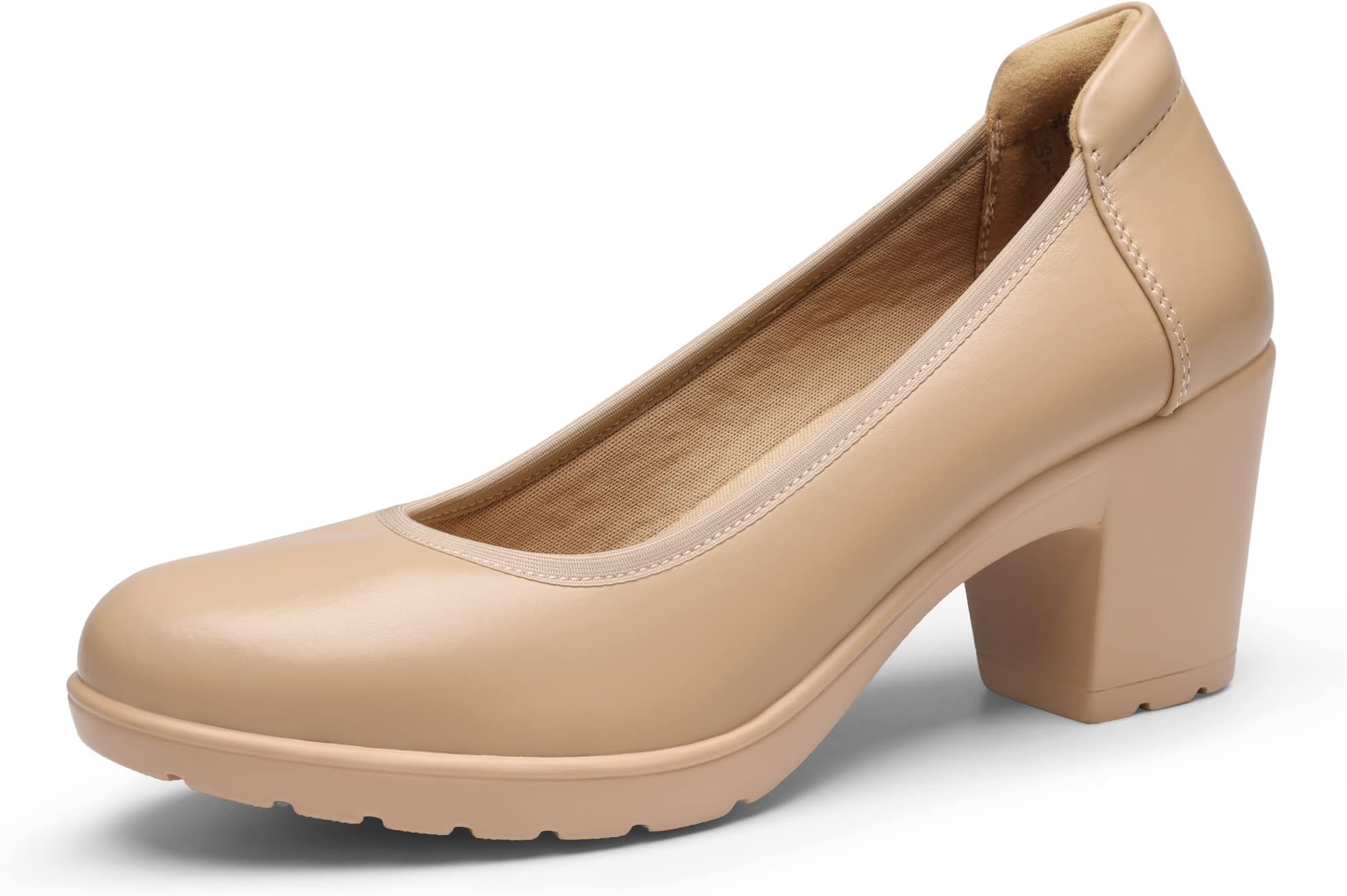 DREAM PAIRS Women's Chunky Closed Toe Low Block Heels Work Pumps Comfortable Round Toe Dress Wedding Shoes Nereida