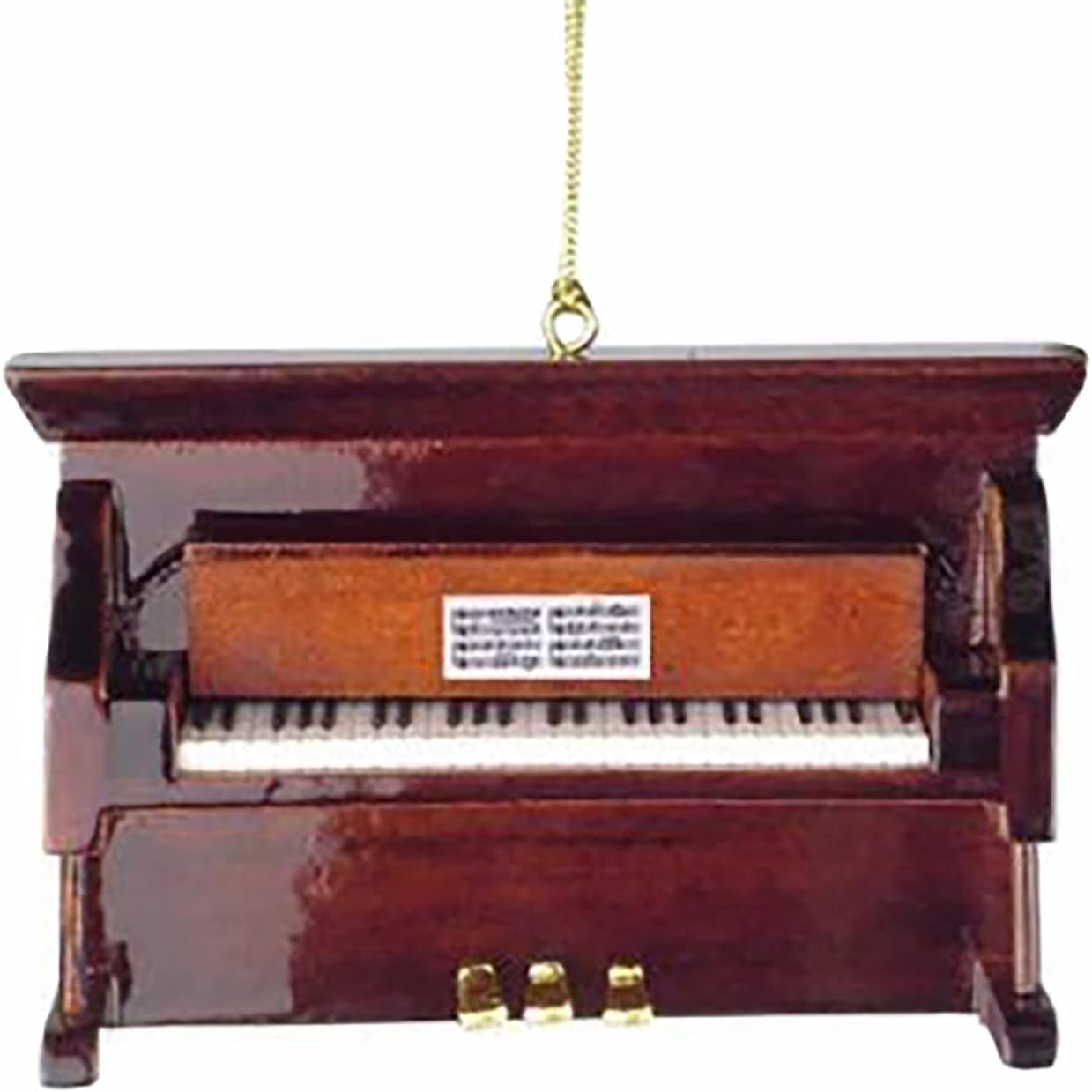 Brown 3" Upright Piano Tree Ornament