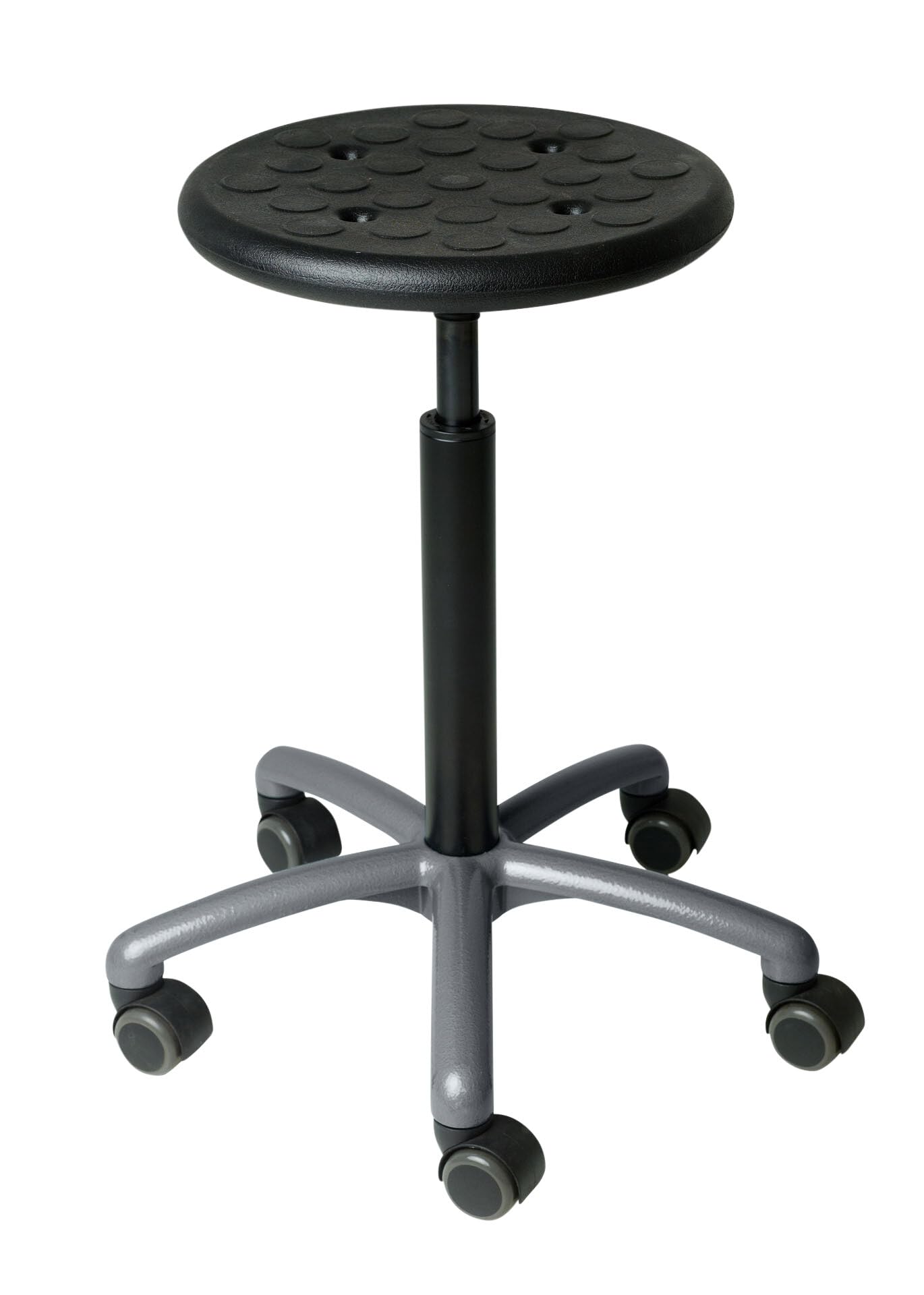 Küpper Dreh-Hocker Modell 70008, Sitzhöhe 54-79 cm, höhenverstellbar, Hellgrau