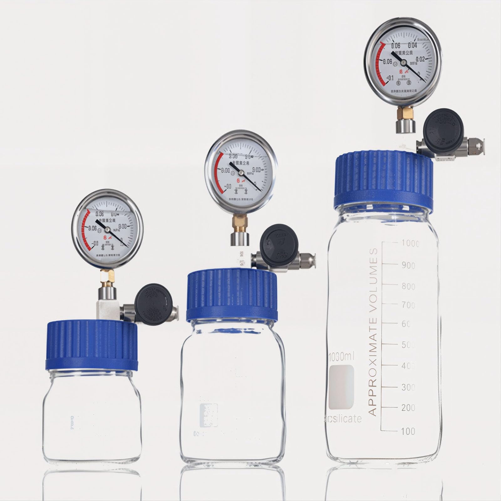 Cámara De Vacío De Vidrio para Laboratorio, Cámara De Desgasificación Al Vacío con Manómetro De Presión Negativa, Mini Secador Portátil, Tanques De 1000ml
