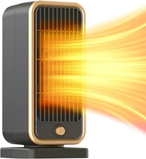 Maxesla 500W Warmool Ceramic Heater, Room Heater Low Energy, Built-in Overheat and Tip Over Protection, Smart Constant Temperature, Quiet, for Bathroom, Bedroom, Living Room, Office