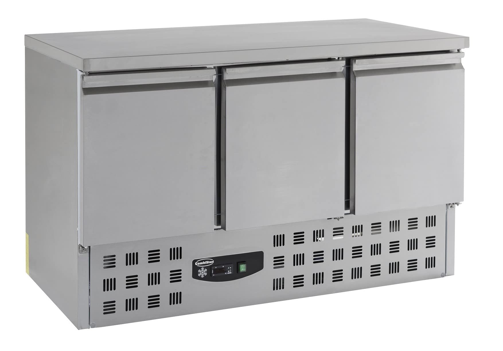 Table réfrigérée positive compacte 400 l - 3 portes - Combisteel - R600aRvs Aisi 2013 PortesPleine